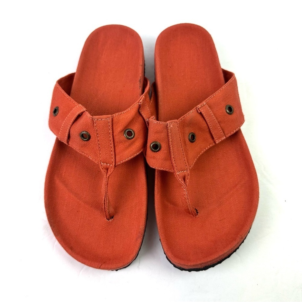 Eddie Bauer Sandals 9‎ Outdoor Outfitter Orange Thong Sandals Womens New